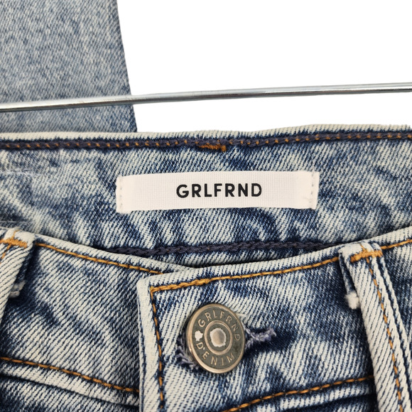 GRLFRND Button Fly High Rise Skinny Leg Karolina Jeans In Close Call Size 28 - Picture 3 of 6